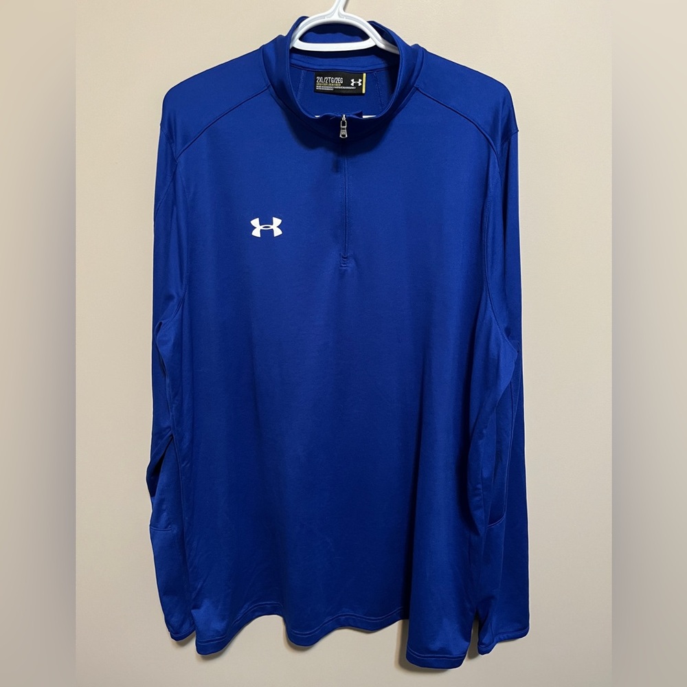Under Armour Royal Blue Quarter-Zip Pullover, size 2XL